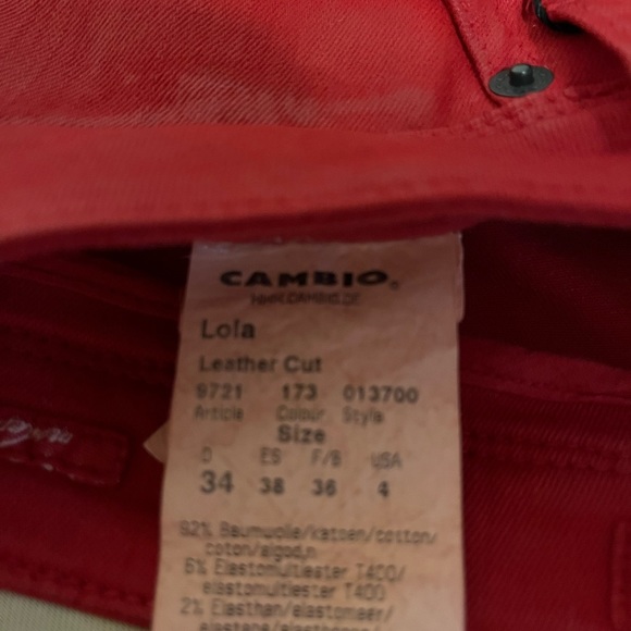 Cambio pants red size 4 xs nwt retro - Picture 4 of 7